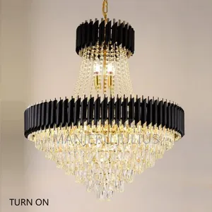 Modern Large Crystal Chandelier