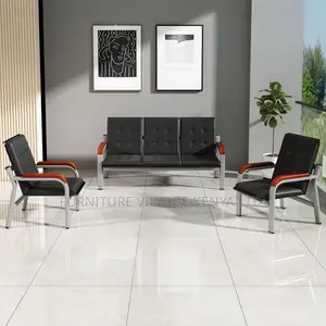 Sofa: Five Seater Modular Pewter Reception Sofa Seating