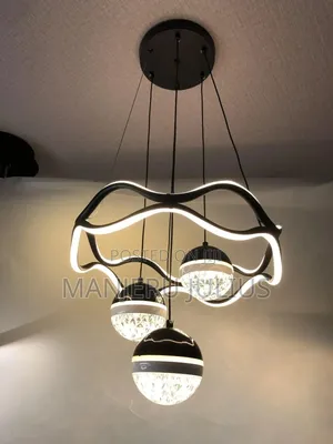 Black Hanging Led Chandelier