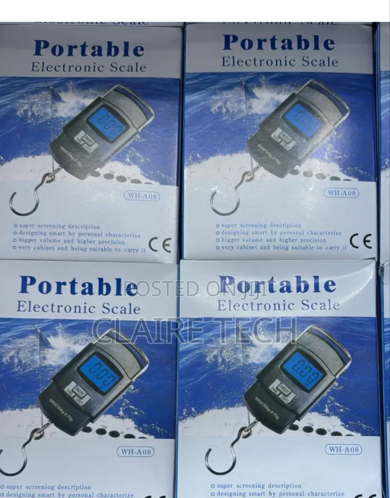 Heavy Duty Portable, Hook Type Temp, 50kg Weighing Scale