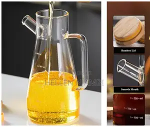Clear Glass Oil Jar 900ml
