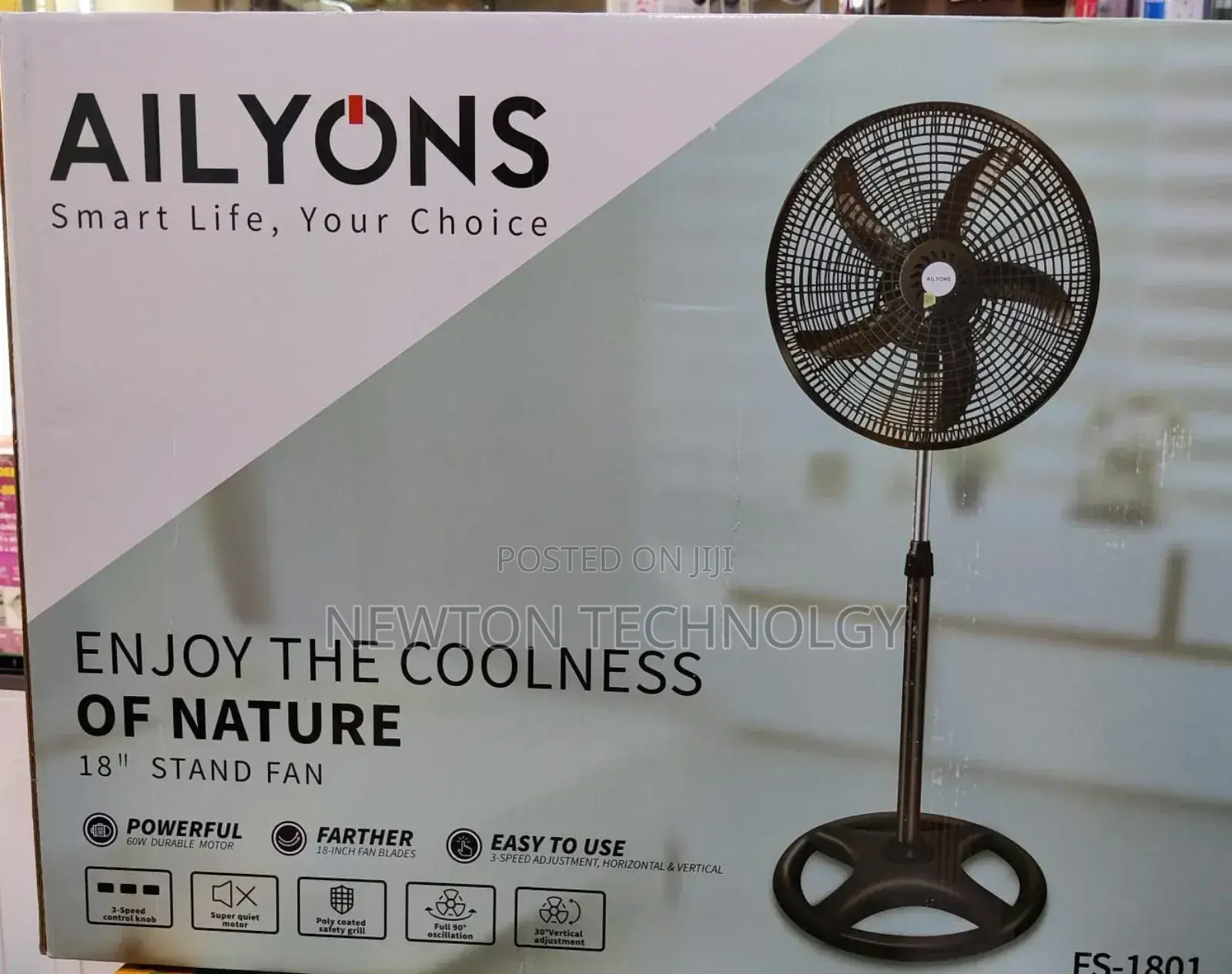 Ailyons 18 Inches Standing Fan