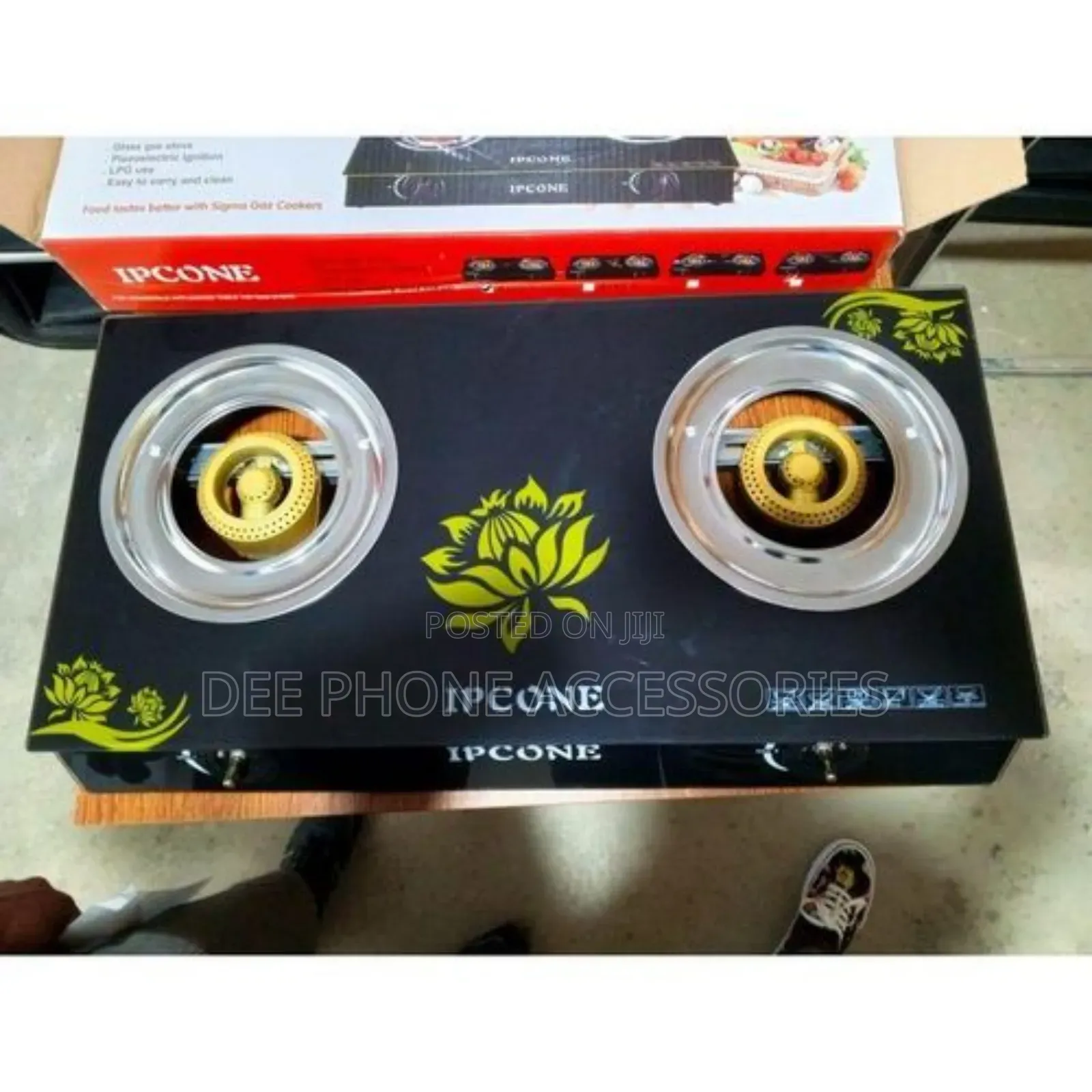 Ipcone 2 Top Table Burner With Glass