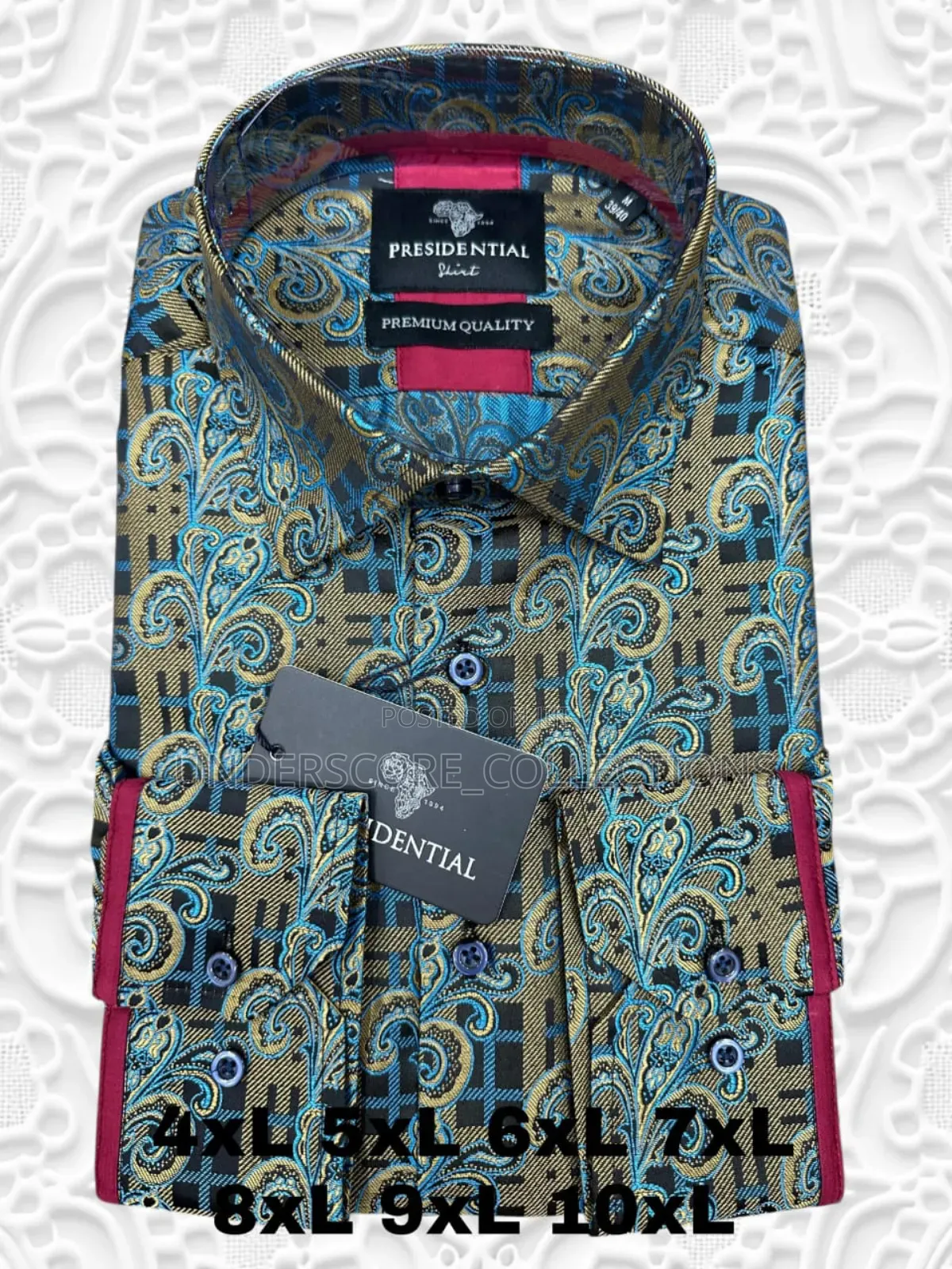 Elegant Men Plus Size Floral Shirts