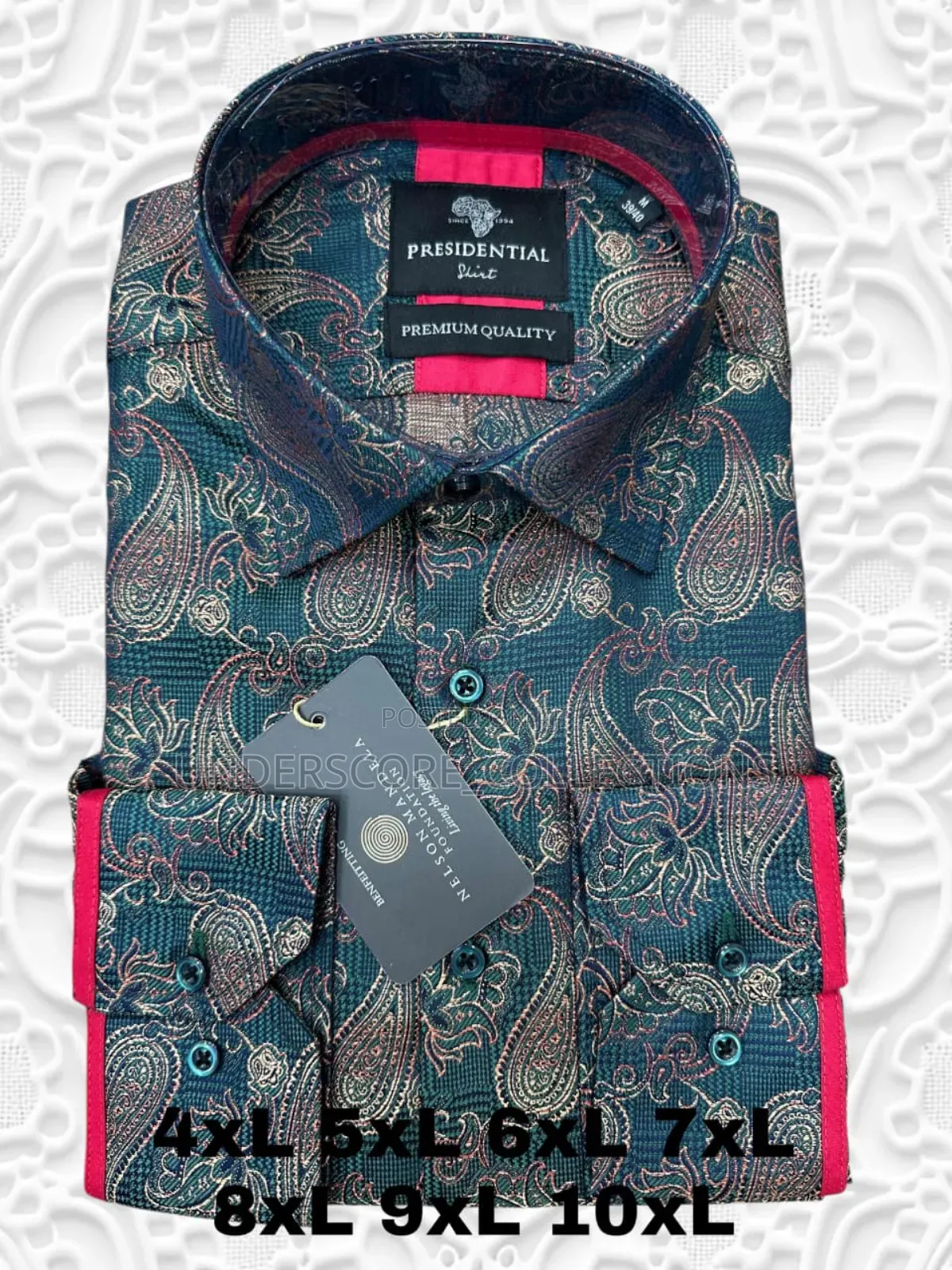 Elegant Men Plus Size Floral Shirts