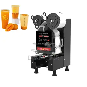 Black Bobacupsealer Machine Fully Automatic Durable Machine