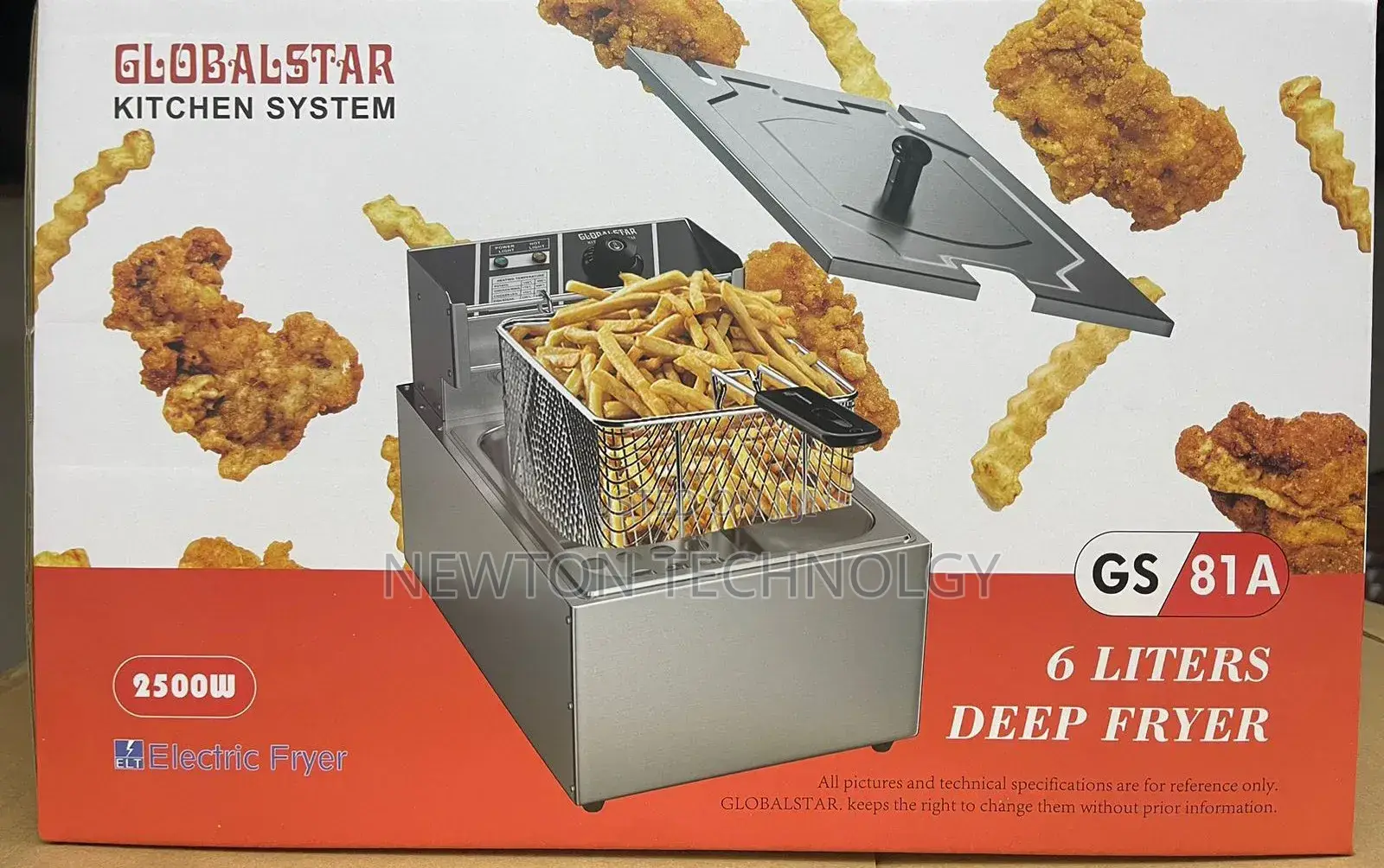 6 Litres Globalstar Single Deep Fryer