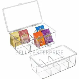 Acrylic Tea Bag Organizer With Cover