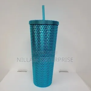 24oz (710ml) Studded Tumbler With Lid and Straw,