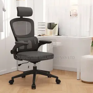 Office Chair:Upholstered Seating With Flip Modern Armrest