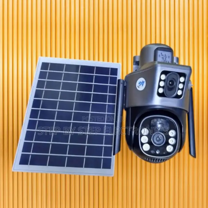 4g Simcard Dual Lens PTZ Light Warning Solar Security Camera