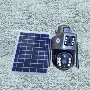 360 Degrees Panoramic 4g Simcard Dual Lens PTZ Solar Camera