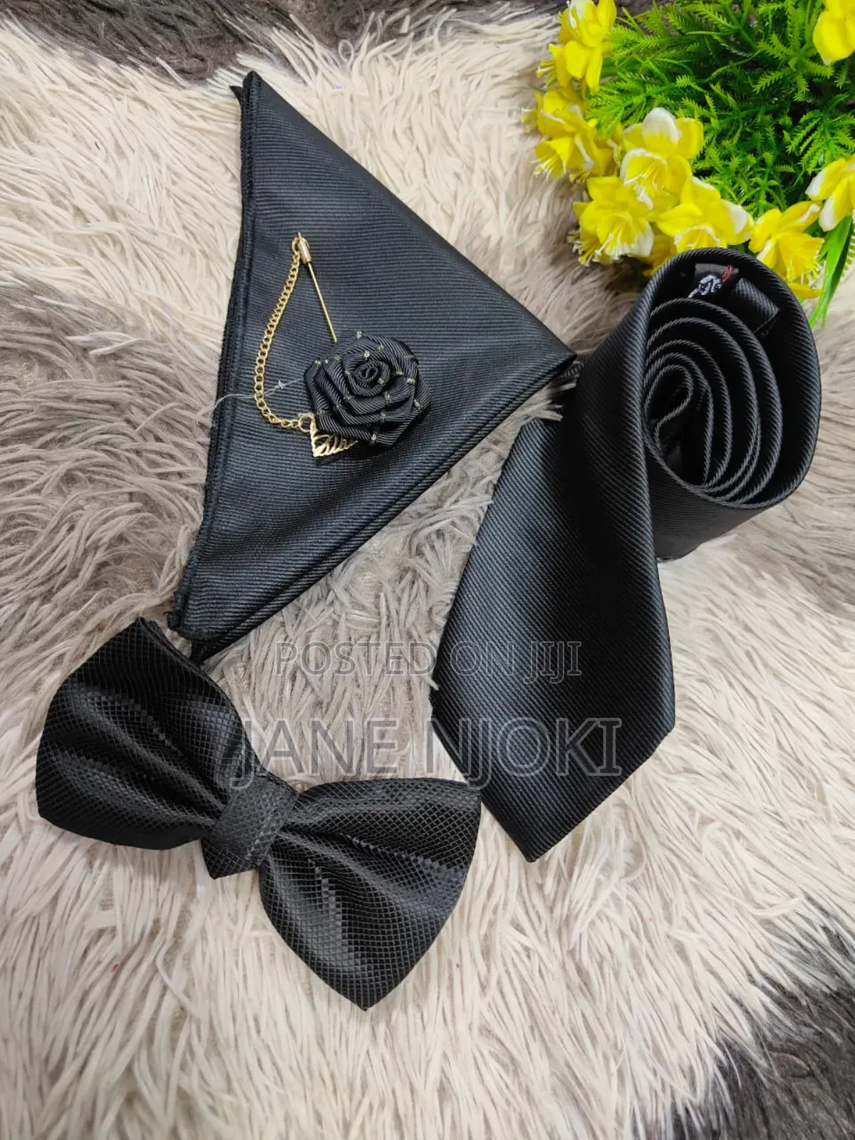 Plain Black Tie