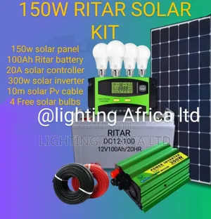 150w Domestic Home Use Solar Kit Complete for Lighting Tv