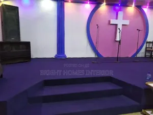 Seamless Durable Blue Church Carpet It Adds Comfort