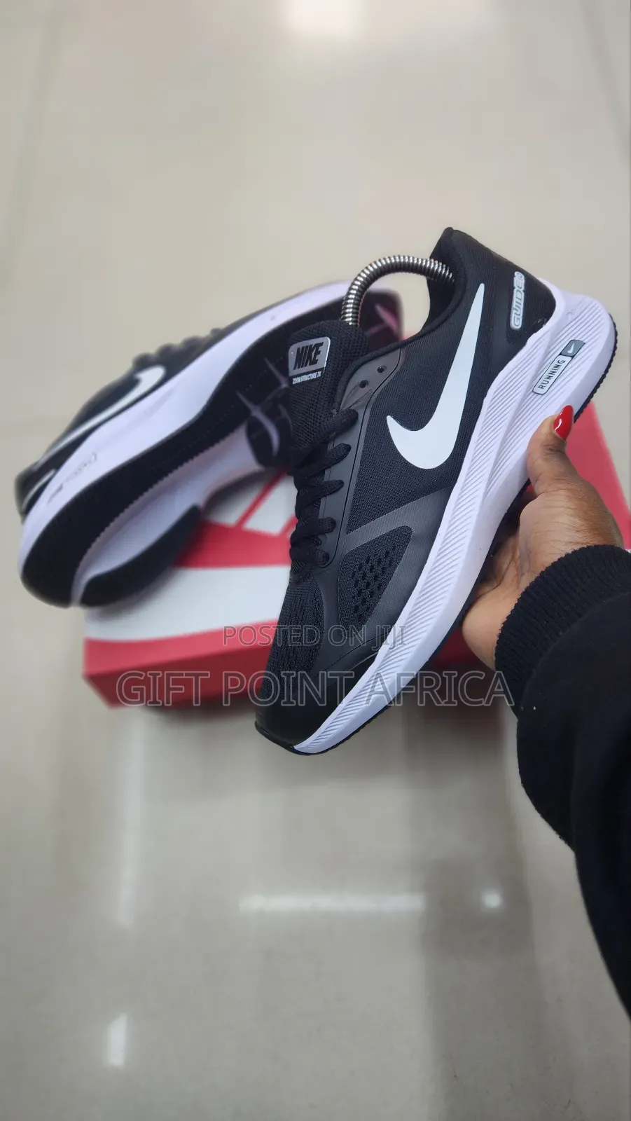 Black White Sole Nike Running Zoom Sneakers
