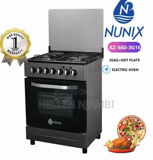 Nunix 3g+1e 60 By 60cm Standing Cooker With Gas Oven