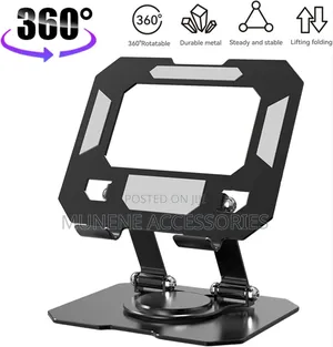 Metallic Height Adjustable Laptop Tablet Rotatable Stand