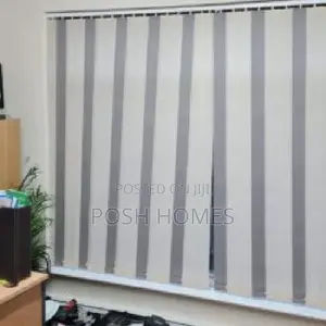 Grey White Elegance Vertical Window Blinds