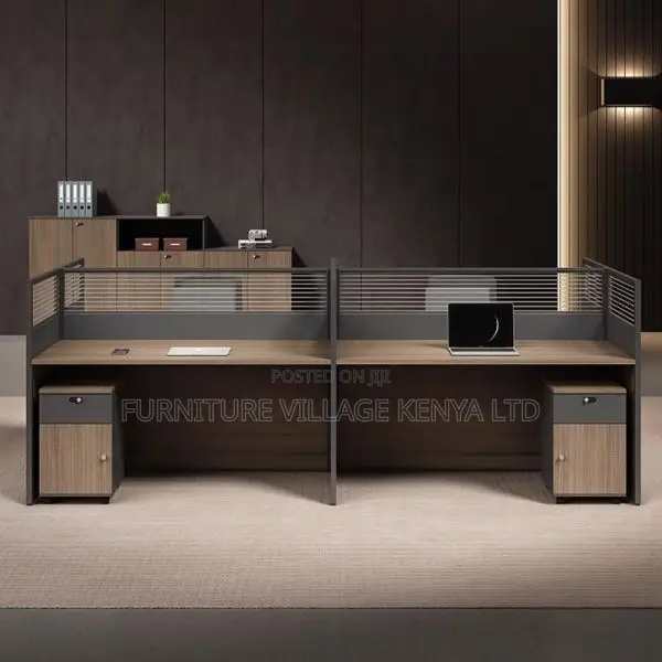 Workstation: 4-Way Modular Workstation Featuring Storage