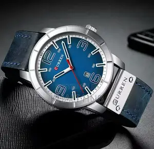 Curren Leather Gents Watch, Curren Blue Straps Watch