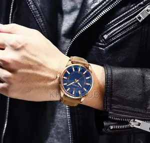 Curren Gents Suede Straps Watch