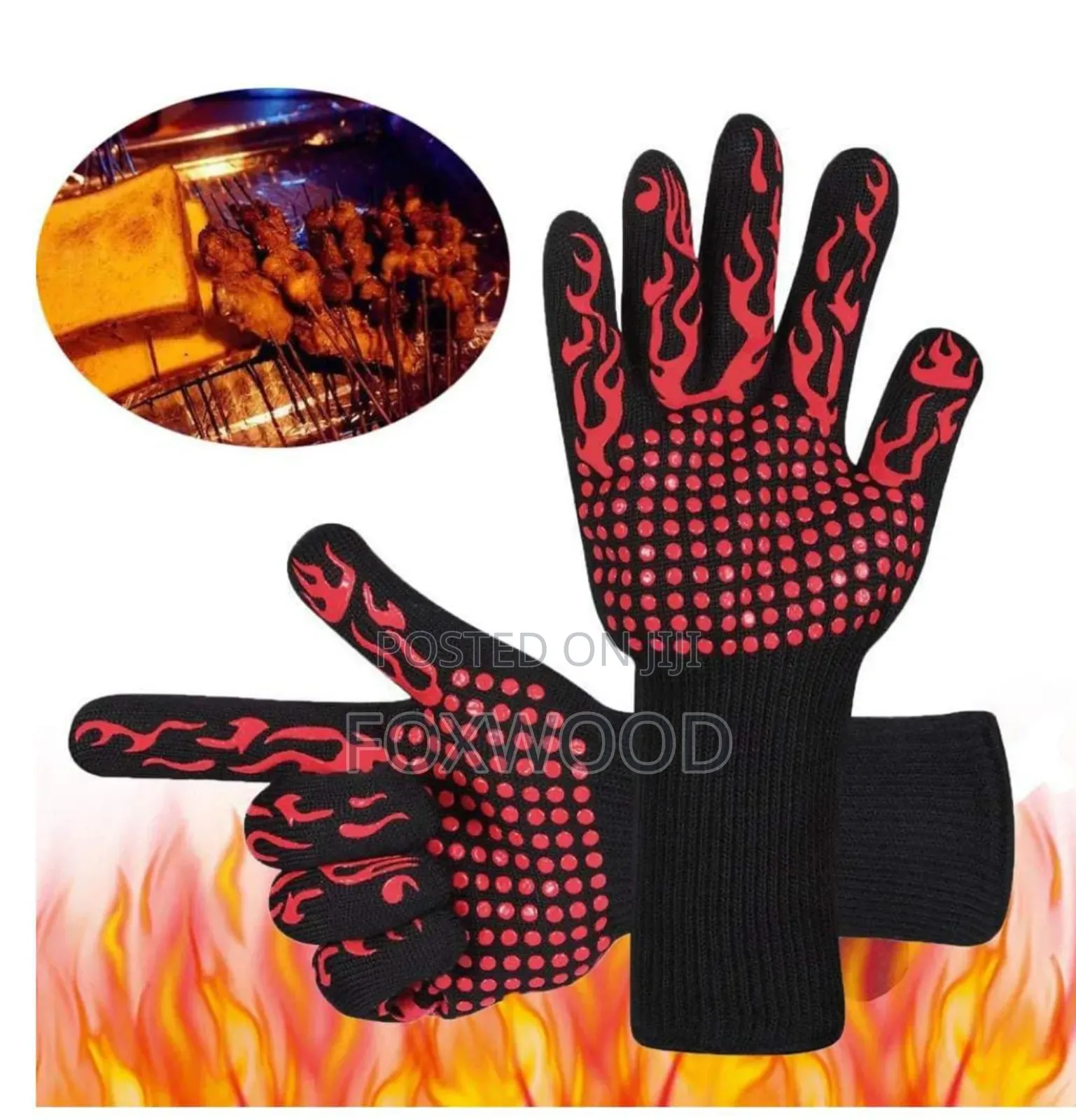 Grill Gloves,Heat Resistant BBQ Gloves
