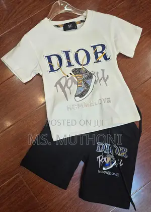 Unisex Turkey Dior Tshirt/ Short Set 2-16yrs