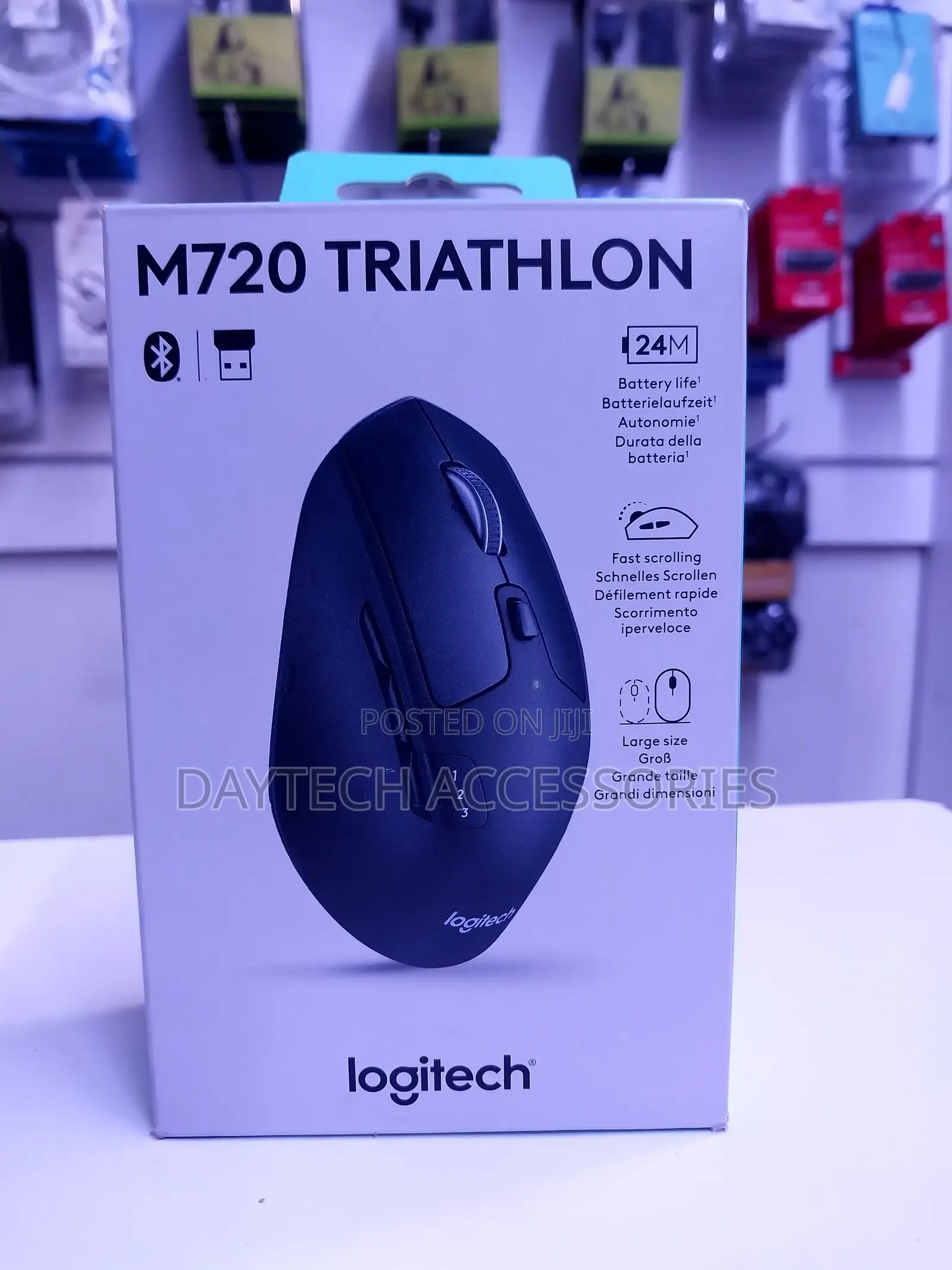 Logitech M720 Multi-Device 8-Buttons Wireless Optical Mouse