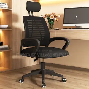 Office Chair: High-Back Comfort-Engineered Headrest Chair