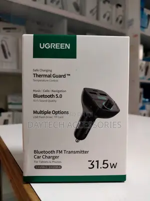 Ugreen Fm Transmitter Bluetooth 5.0 Mp3 Car Charger (Cd229)