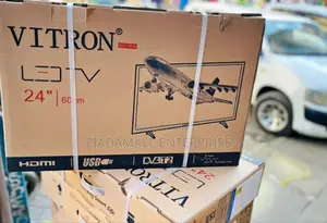 Vitron 24 Inches Ac/Dc Brown Box Tv Htc2418