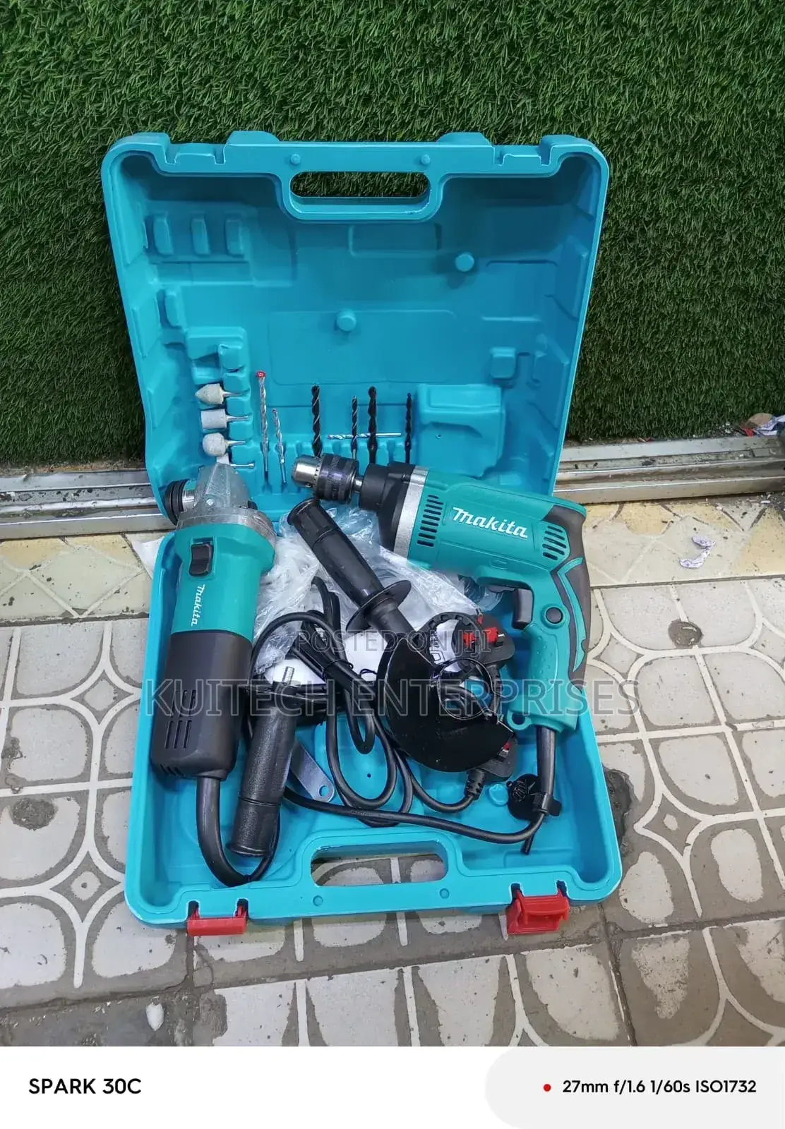 Electric Makita Combo/Impact Drill Plus Angle Grinder 4"