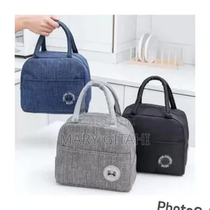 Medium Size Lunch Bag Blue and Grey