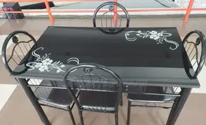 Executive Black 4 Sitter Dinning Table