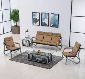 Office Sofa: 5-Seater Visitor Station Bank Public Sofa Set