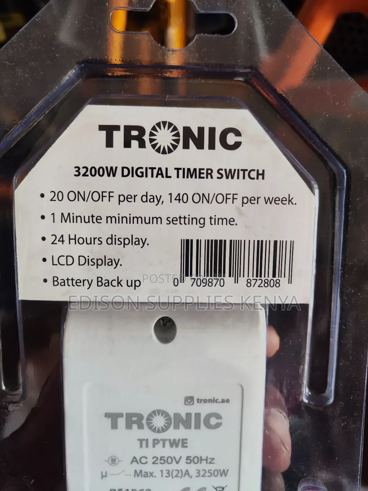Tronic Digital Timer Socket 3200 Watts Timer Socket Switch