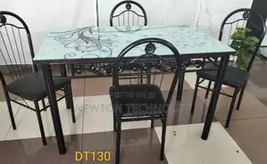 Executive White 4 Sitter Dinning Table