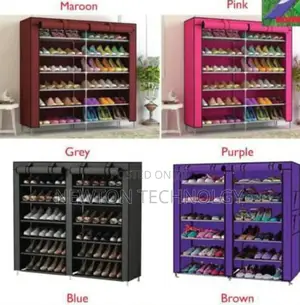 Shoe Rack Double Column With Cover