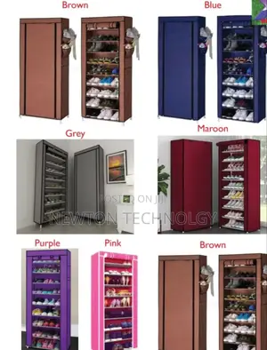 Free Standing Shoe Rack Organizer With Cover 10ties
