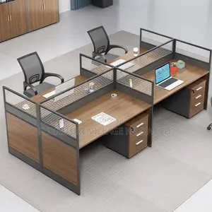 Workstation: Four Way Modular Assembled Office Workstation