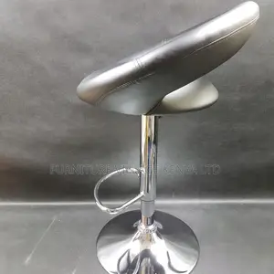 Office Stool: Adjustable Office Stool-Faux Leather Backrest