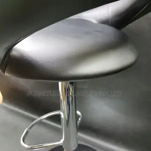 Office Stool: Adjustable Office Stool-Faux Leather Backrest