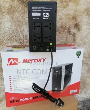 Mercury Elite 2000u Smart Offline Ups -Uk Plug, 2000va/1200w