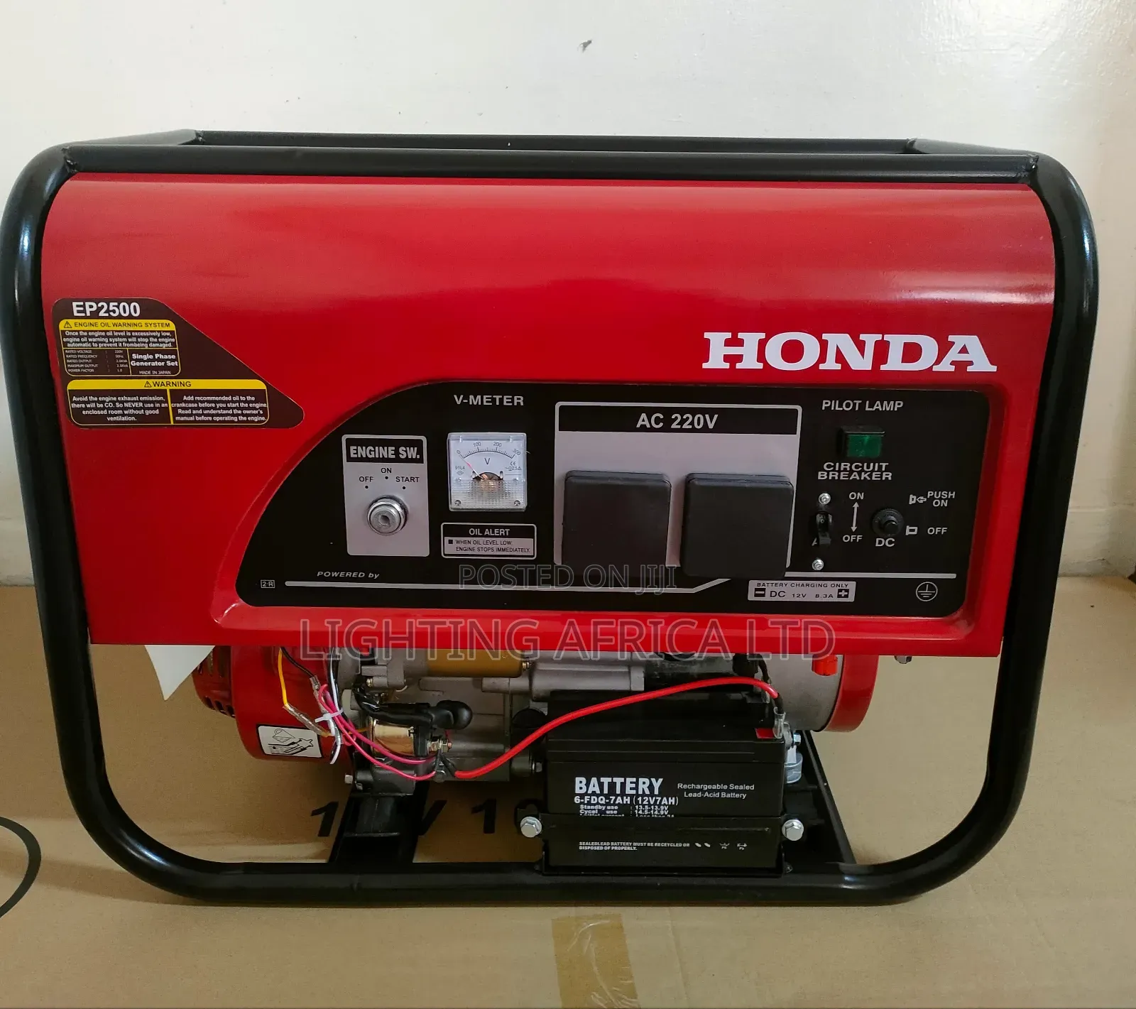 2.5kva Honda Gasoline Generator Keystart 4 Stroke Engine