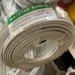 6.0mm Twin Wit Earth Electrical Cable.90m Matstar Kablo Wire