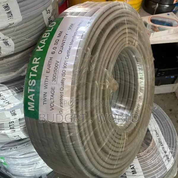 6.0mm Twin With Earth; 3-Core Electric Cable: Now Available