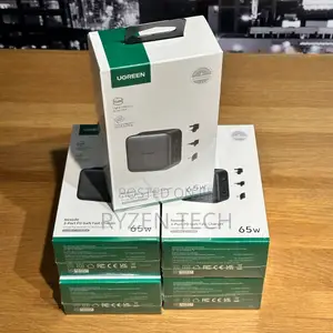 Ugreen 65w 3-Portfast Charger With Uk/Us/Eu Plugs