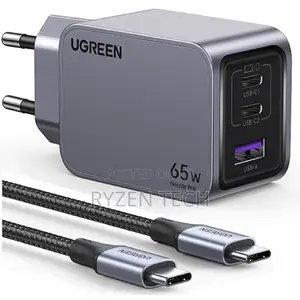 Ugreen Nexode Pro 65w 3-Port Fast Charger +1.5m 100w Cable