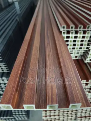 Brown Fluted WPC Wall Panels